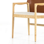 Lulu Dining Chair Saddle Leather Blonde Ash Legs Four Hands