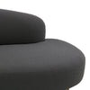Luna Chaise Fiqa Boucle Charcoal Performance Fabric Seating Detail Four Hands