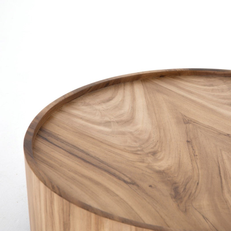 Lunas Drum Coffee Rounded Edge View