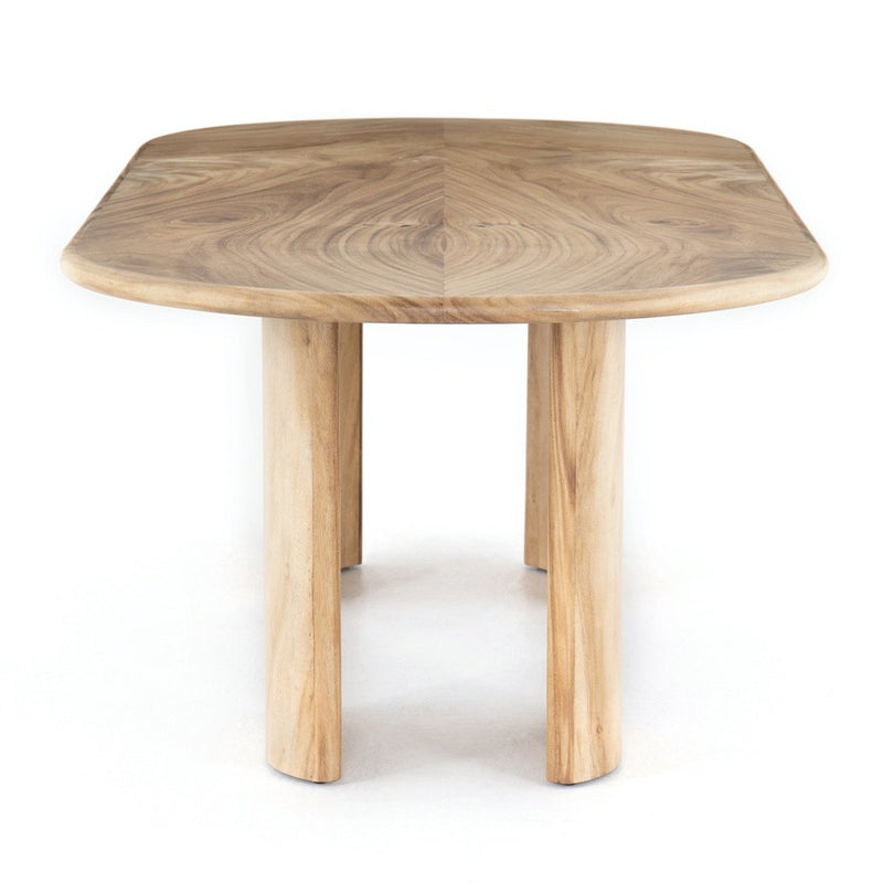 Lunas Oval Dining Table Side View