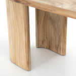 Lunas Oval Dining Table Arched Leg Detail