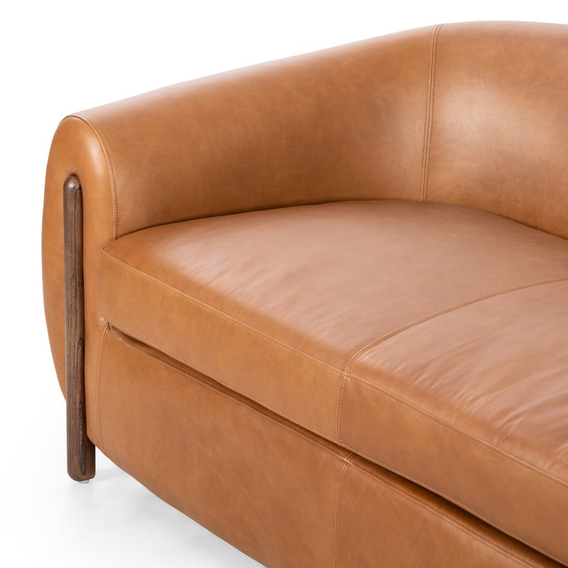 Four Hands Lyla Sofa Valencia Camel Top Grain Leather Seating