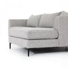 Madeline 2-Piece Sectional - Side View of Chaise