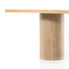 Malia Dining Table - Cylindrical Legs of Solid Travertine