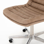 Malibu Desk Chair close up of seat and aluminum wheels