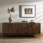 Marion Sideboard - Rustic Fawn Veneer styled in a room