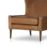Marlow Wing Chair Palermo Cognac Solid Parawood Legs Four Hands
