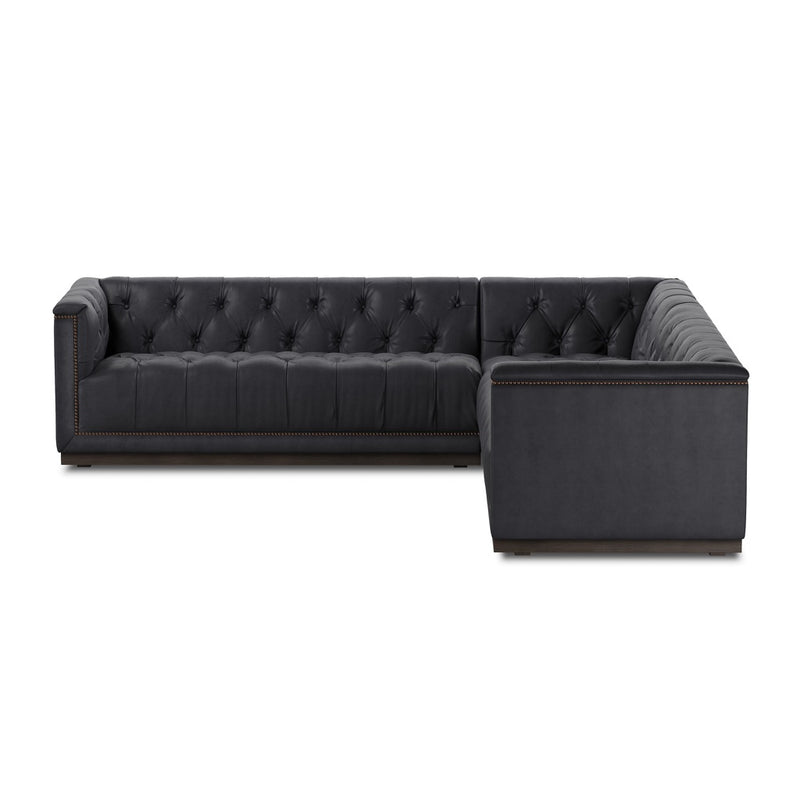 Four Hands 101" Maxx 3-Piece Sectional Heirloom Black Side View