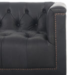 Maxx Sofa - Heirloom Black up close view right front top
