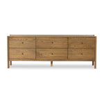 Meadow Media Console Tawny Oak Front Facing View Four Hands