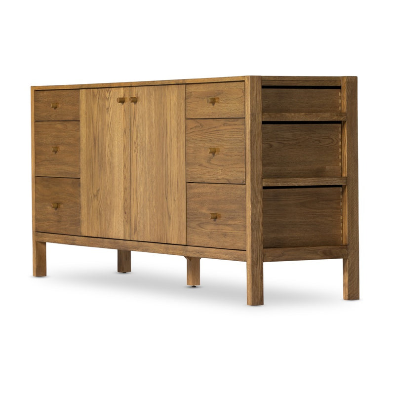 Four Hands Meadow Sideboard Tawny Oak Angled View