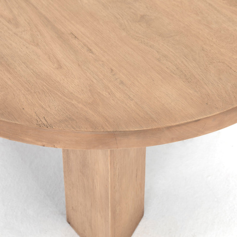 Mesa Coffee Table - Thick Triangular Pedestal Legs