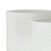 Meza Nesting Coffee Table - Textured White Two Tiers Detail