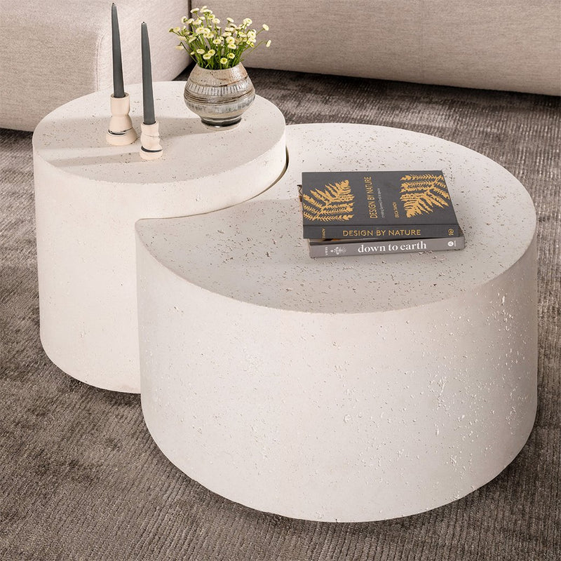Four Hands Meza Nesting Coffee Table - Textured White