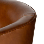 Four Hands Mila Swivel Chair Riviera Cognac Curved Backrest