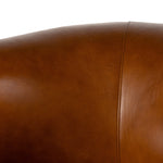 Mila Swivel Chair Riviera Cognac Top Grain Leather Detail 107195-018
