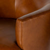 Mila Swivel Chair Riviera Cognac Top Grain Leather Armrest Four Hands