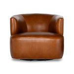 Four Hands Mila Swivel Chair Riviera Cognac Front Facing View