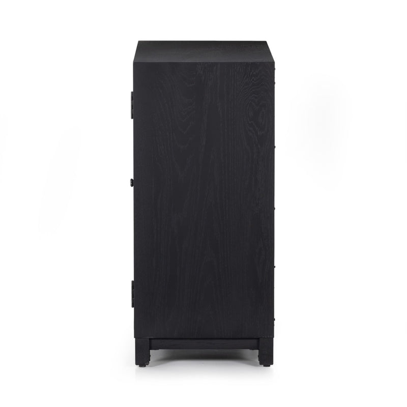 Millie Small Cabinet Drifted Matte Black Side View