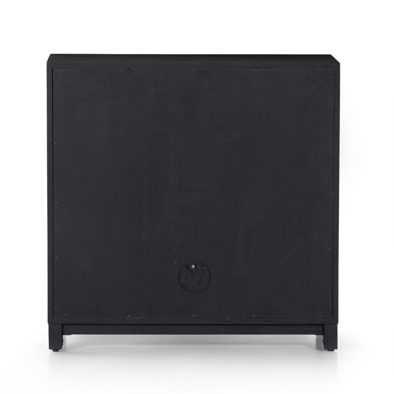 Millie Small Cabinet Drifted Matte Black Back View 227825-001
