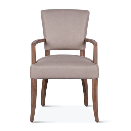 Mindy Arm Chair Beige Linen front view