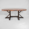 oval copper dining table