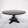 round copper top dining table