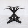black iron dining table base