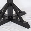 black iron pedestal dining table base
