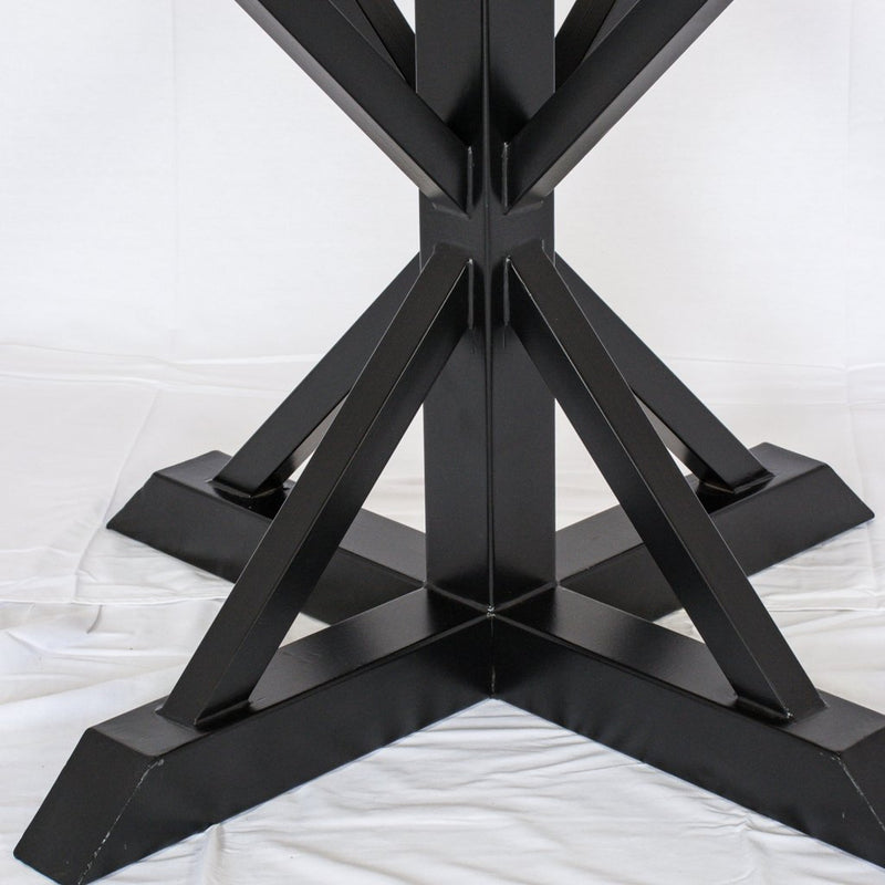 contemporary iron dining table base