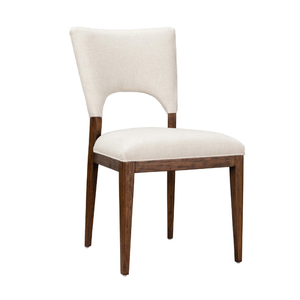Mitchel Linen Dining Chair - Classic Home angled view