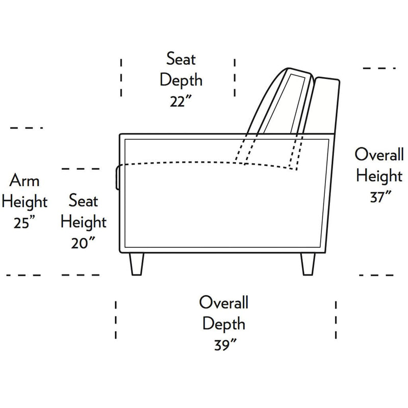 Mitchell Comfort Sleeper Side Dimensions