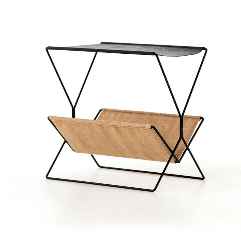 Monarch Magazine Rack - Distressed Black | Four Hands – Artesanos ...