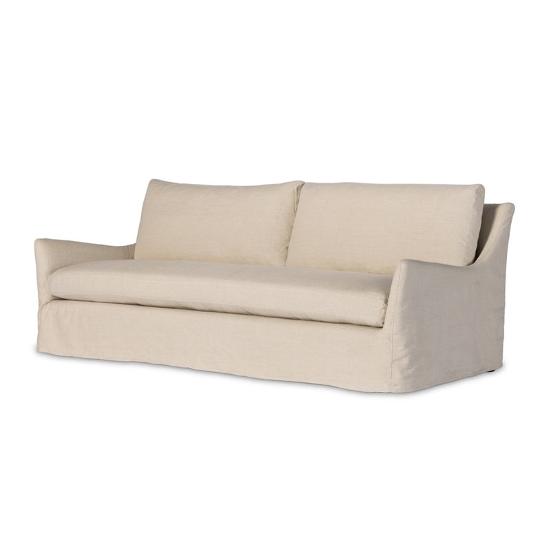 Monette Slipcover Sofa Brussels Natural Angled View 238680-003
