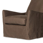 Monette Slipcover Swivel Chair Brussels Coffee Linen Detail 238679-001
