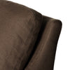 Monette Slipcover Swivel Chair Brussels Coffee Linen Backrest Four Hands