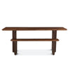 Mozambique Wood Dining Table front view with bench