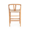 Muestra Teak Counter Stool Natural Back View Four Hands