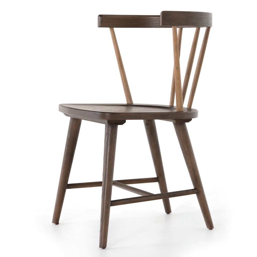 Naples Dining Chair - Light Cocoa Oak angled view