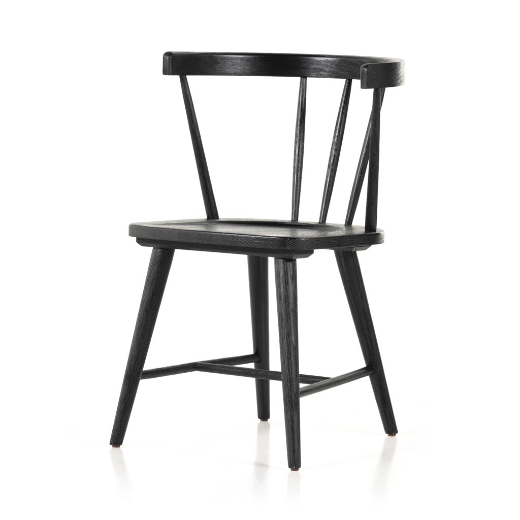 Naples Dining Chair Black Oak Angled View 224596-003
