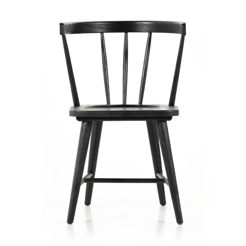 224596-003 Naples Dining Chair Black Oak Front View