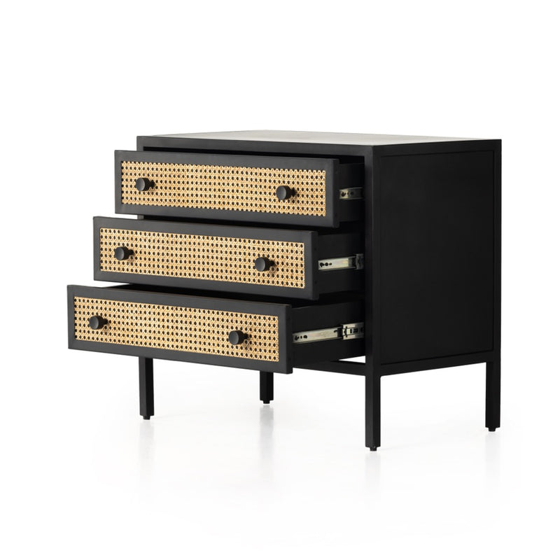 Natalia Cane Nightstand Open Drawers Four Hands