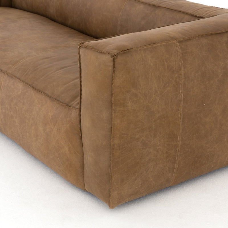 Nolita Tan Leather Sofa