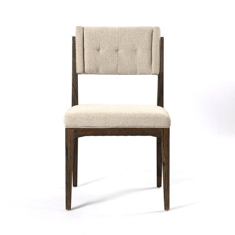 Front View Norton Modern Dining Chair - Fulci Stone