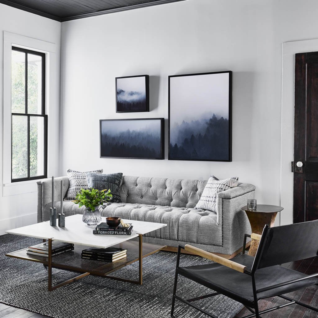 Olivia Square Coffee Table White Marble Four Hands