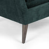 Olson Velvet Chair - Emerald Worn Velvet Leg Detail