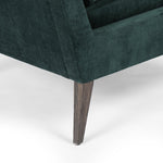 Olson Velvet Chair - Emerald Worn Velvet Leg Detail