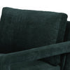 Olson Velvet Chair - Emerald Worn Velvet Back Rest Detail