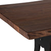 Organic Forge Live Edge Dining Table close up top and corner
