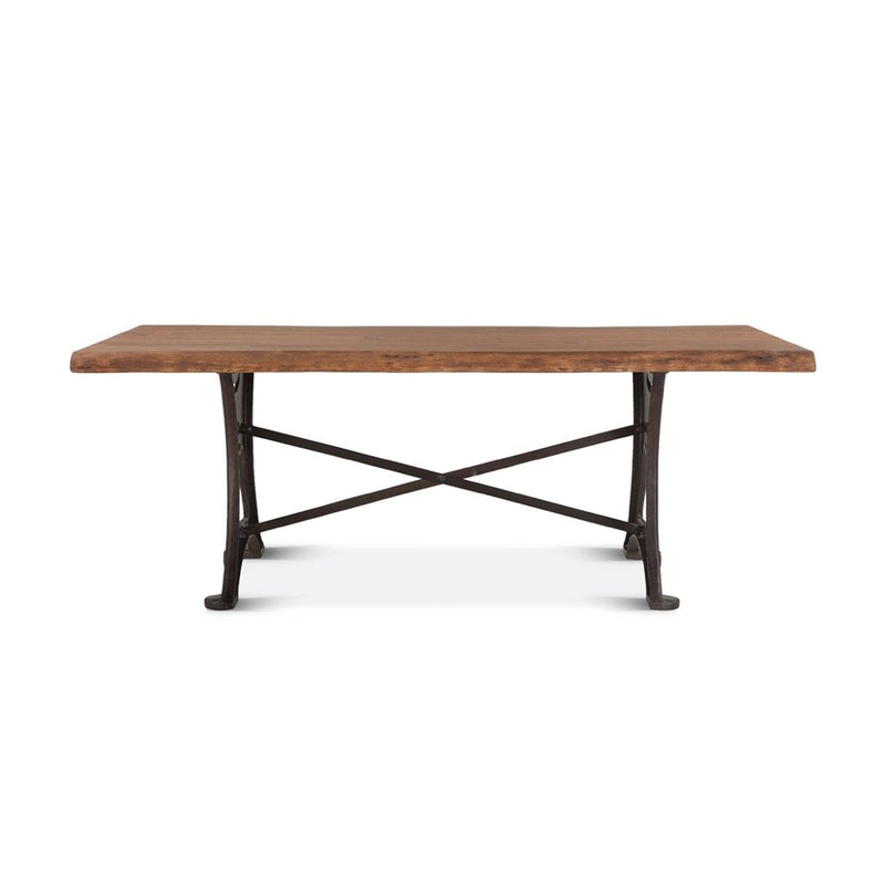 Organic Forge Live Edge Dining Table front view